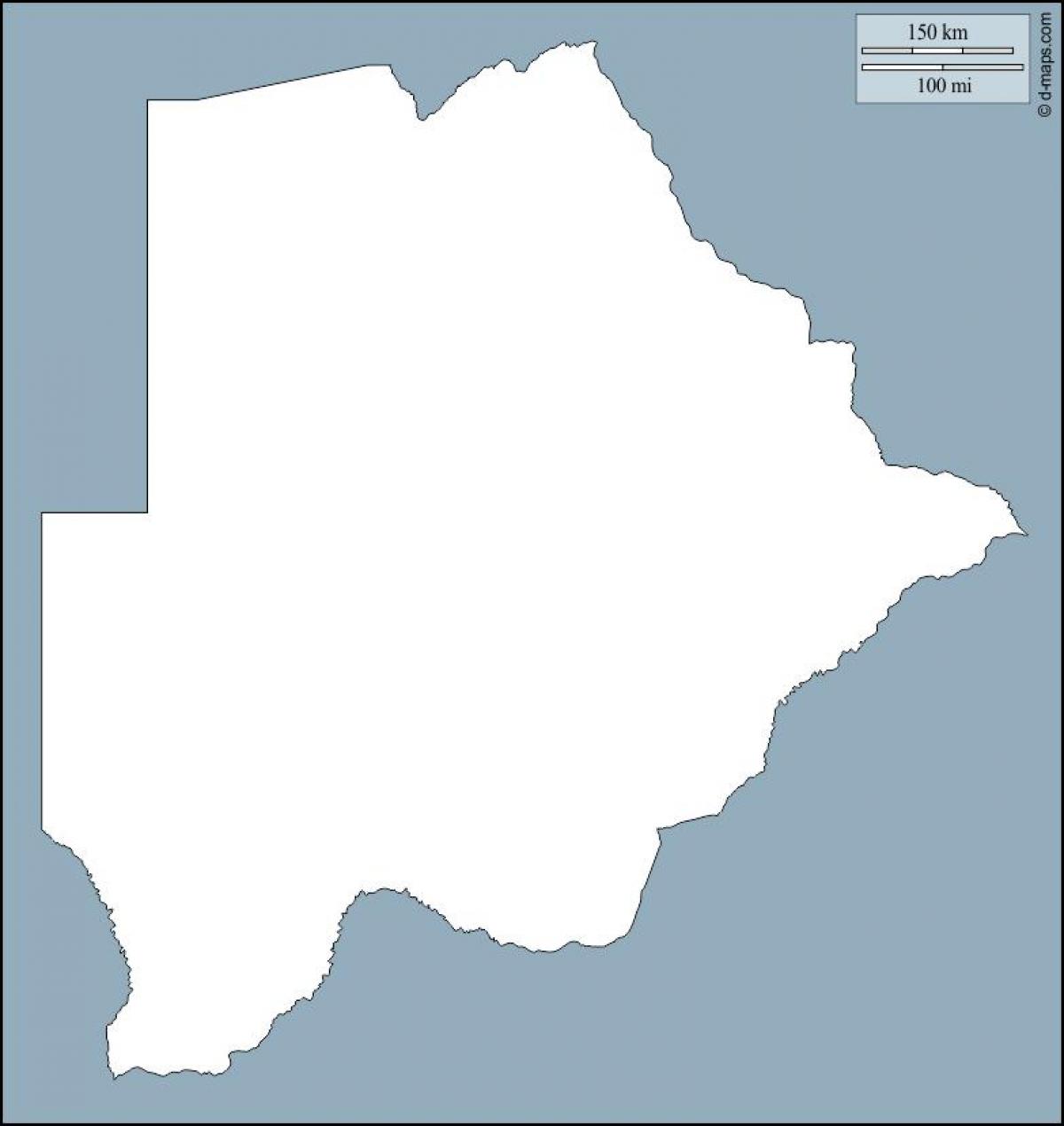 χάρτης της Μποτσουάνα χάρτη περίγραμμα