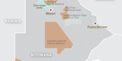 Χάρτης της maun Μποτσουάνα